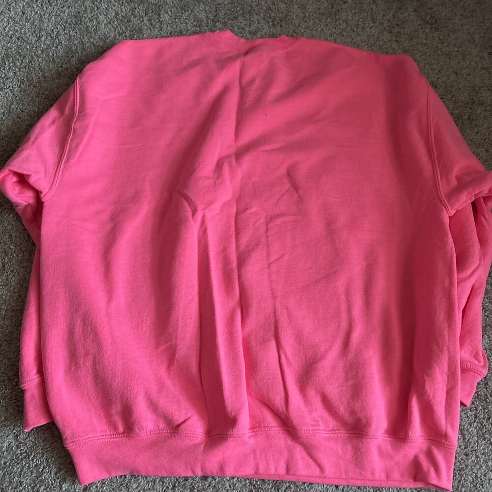 Women’s Hot Pink Cat Lady Sweatshirt Size XL View 4